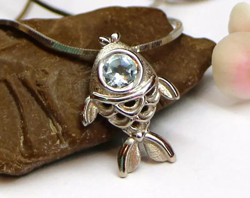 Miniature fish pendant necklace 3D model