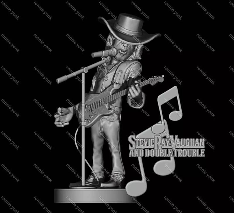 Stevie Ray  caricature - 3dprinting