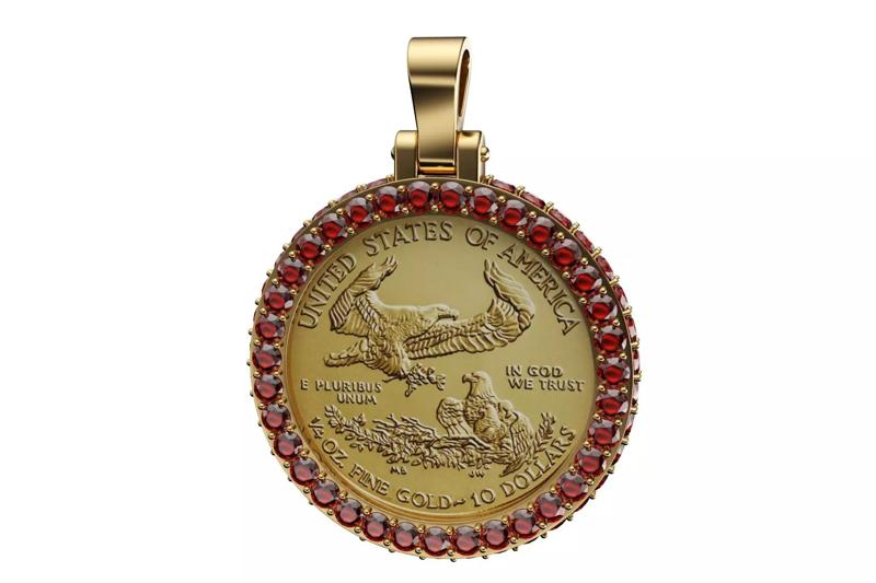 rubies american quarter oz gold eagle 10 dollar frame