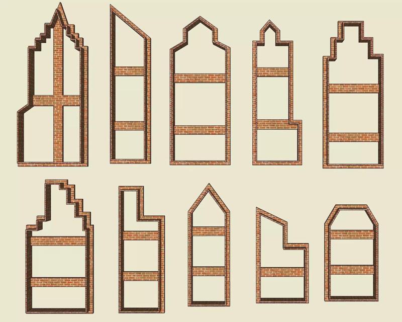 10 Building Silhouette Cookie Cutter Set