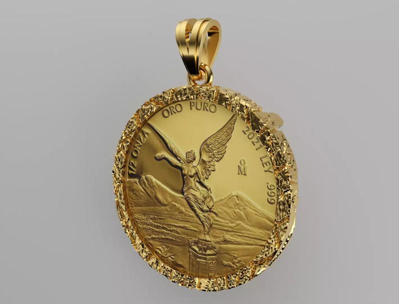 half oz gold Mexican libertad coin frame mount bezel