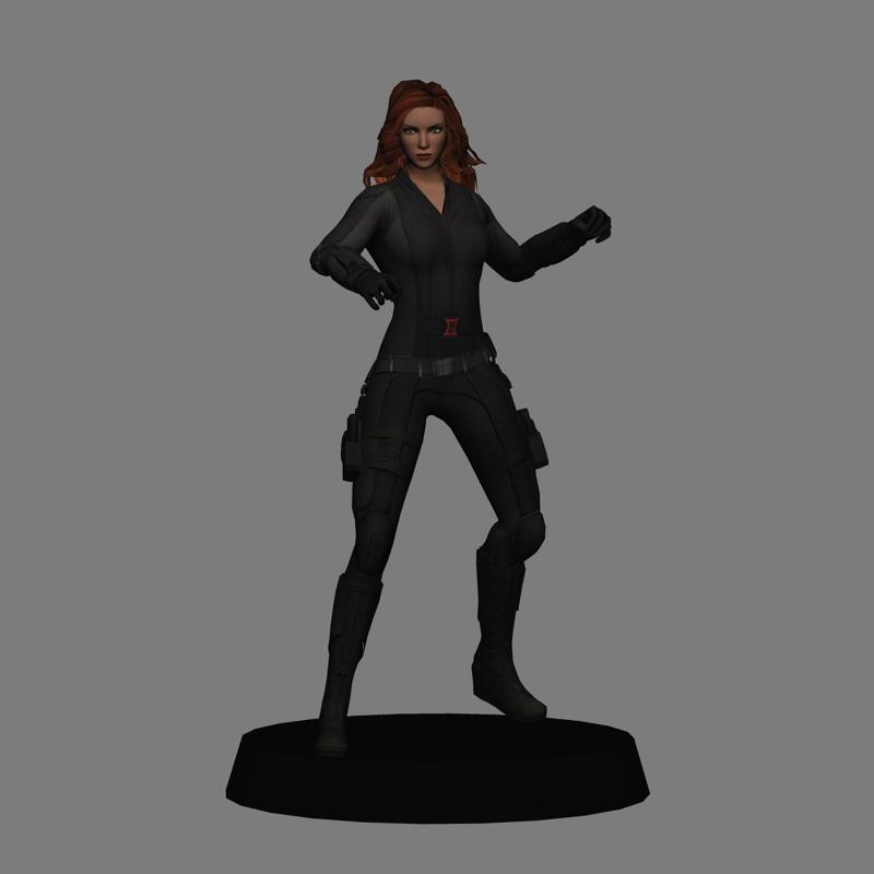 Black Widow - Captain America Civil War LOW POLYGONS AND NEW EDITION