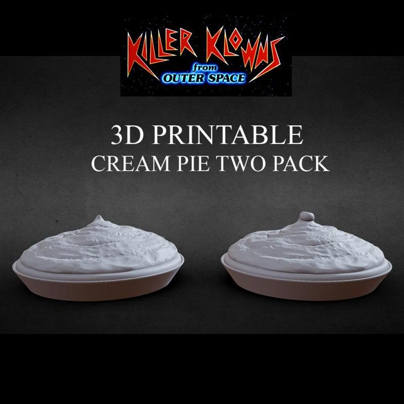 3D PRINTABLE CREAM PIE TWO PACK KILLER KLOWNS FROM OUTER SPACE