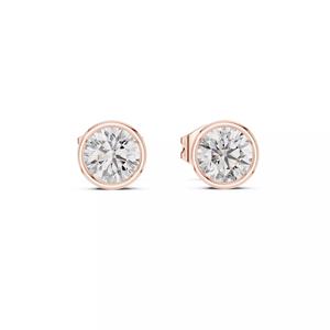 Round Diamond Studs Earrings 3dm stl renders 360 Animation Video