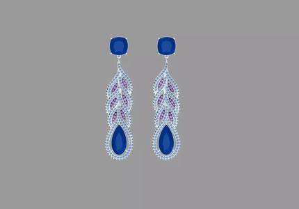 Diamond Pear Gemstone Earing