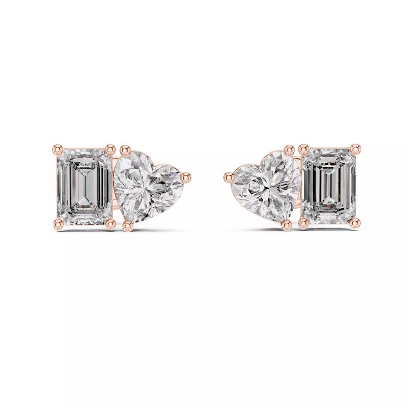 Diamond Studs Earrings 3dm stl renders animation videos details