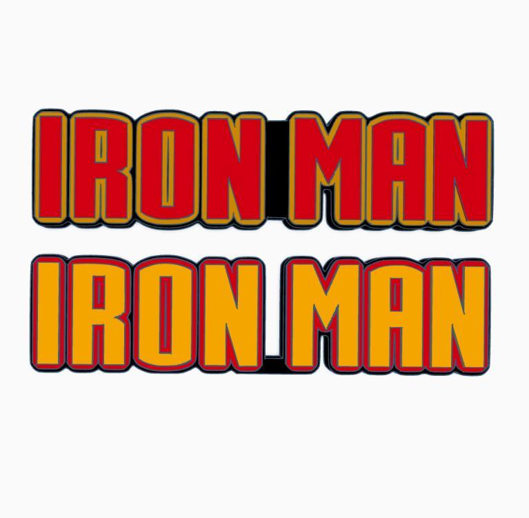 2x IRON MAN Logo Display by MANIACMANCAVE3D