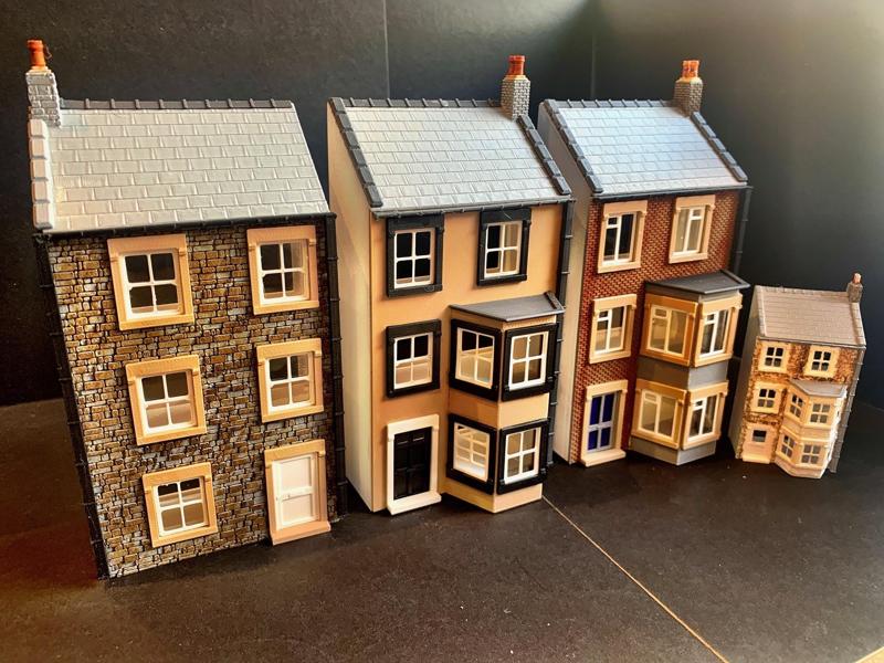 Modular Terrace House, Building, House, backscene, low relief, FDM