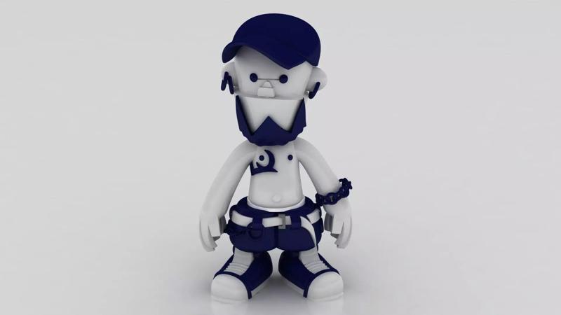 graffiti style toy   3D printable model