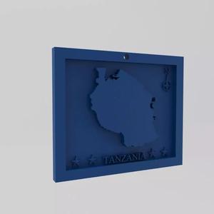 Tanzania  Map 3d Print Model