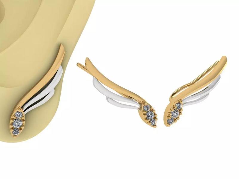 WING EARRINGS WITH SHIRT READY TO PRINT