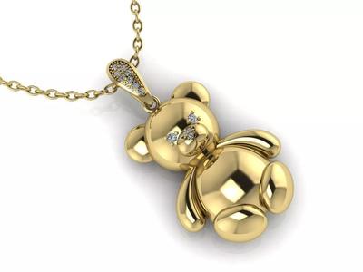 Bear Pendant Gold