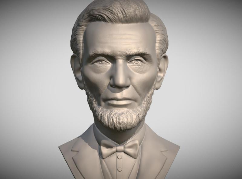 Abraham Lincoln bust for 3D printing