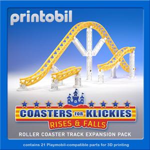PRINTOBIL - ROLLERCOASTER RISE & FALL TRACK PACK - PLAYMOBIL COMPATIBLE DESIGNS FOR CUSTOMIZERS