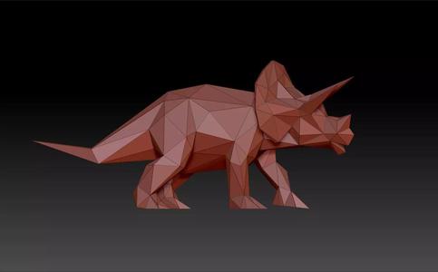 Triceratops in polygonal form