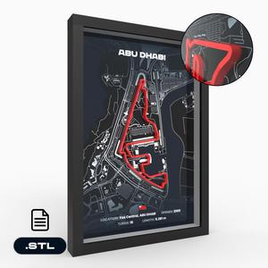 Abu Dhabi 3D racetrack poster