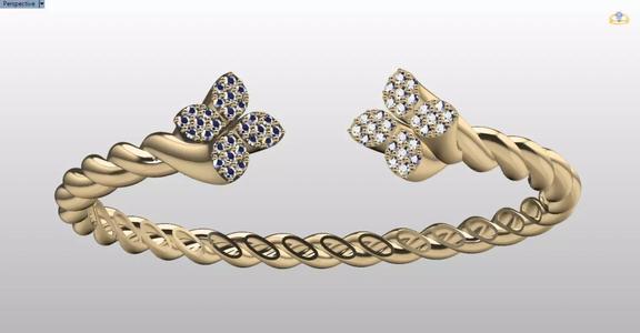 luxe twisted jewelry bangle