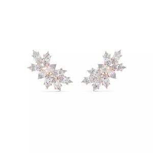 Snowflake Diamond Studs Earrings 3dm stl renders 360 Animation