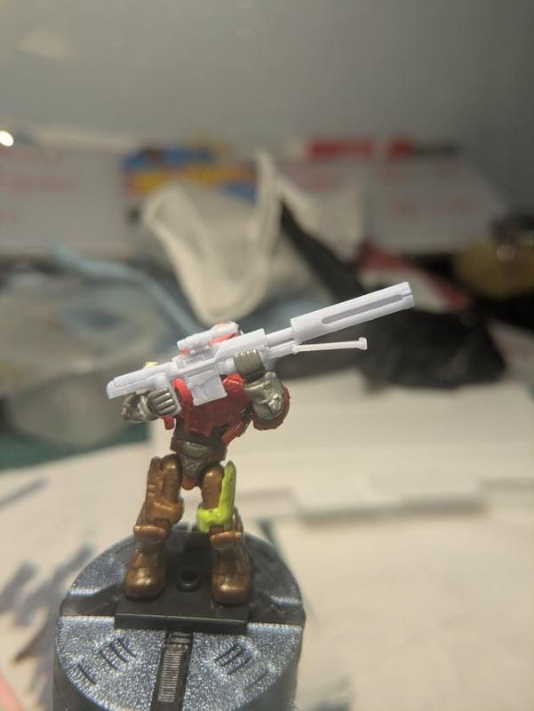 Stanchion Sniper rifle as seen in Halo Infinite - Mega Construx custom weapon