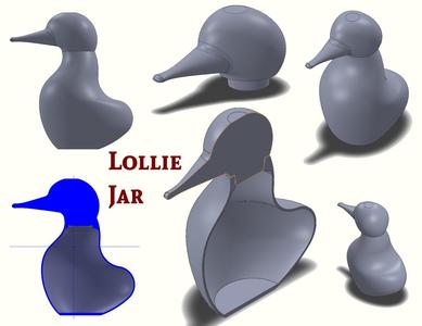 Duck Lollie Jar