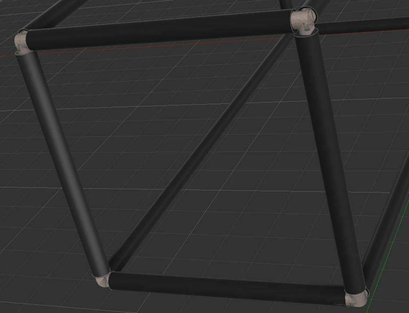 Electrical conduit 1/2 inch 90 degree joint for 3 tubes