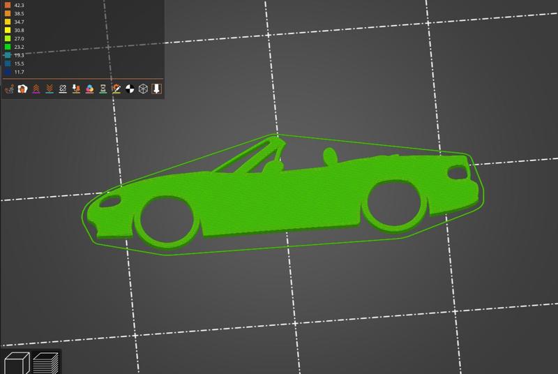 Mazda Miata MX-5 NB silhouette key