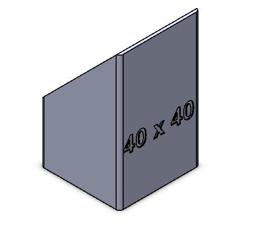 Cutting template 45° and 90° stuctural pipe 40x40mm