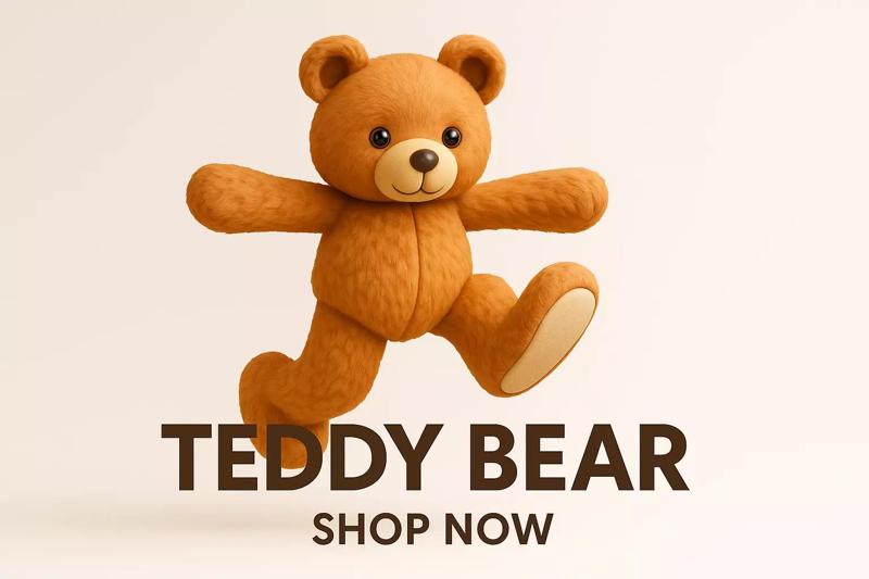 Teddy Bear 3D Model Cute Printable Toy