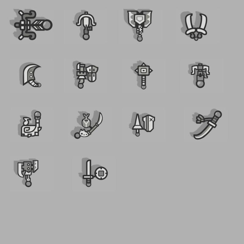 14 Weapons Monster Hunter Keychain || 14 Weapons Monster Hunter Keychain