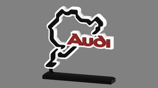 Stand Nürburgring Circuit and Logo Audi