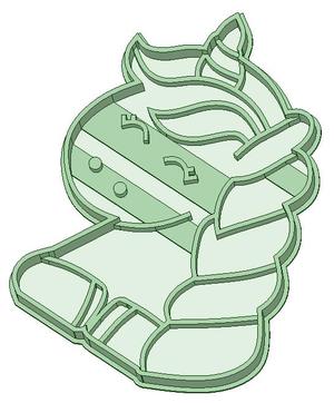 Unicorn 4 cookie cutter