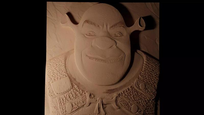 Shrek CNC 3d Print High Relief Sand Casting