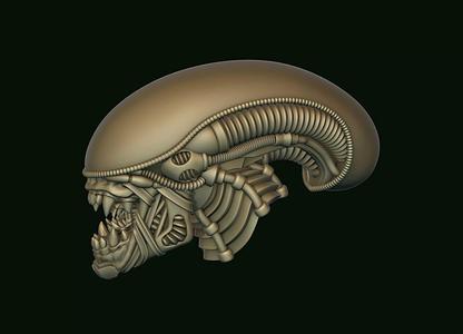 Xenomorph Alien Biomechanical Head
