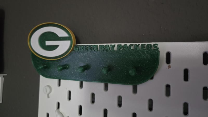 Green Bay Packer Holder - for IKEA-Skadis Panel