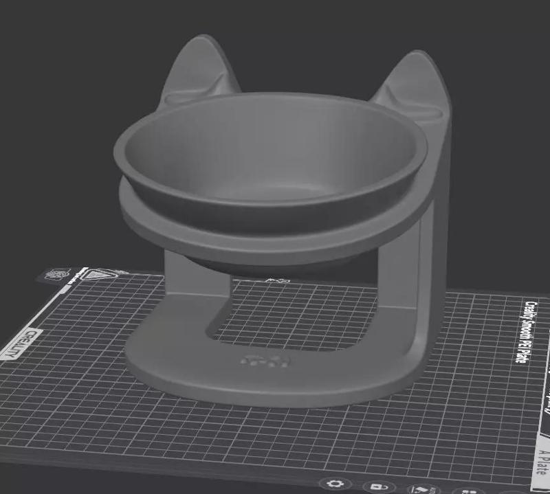 Raised Cat And Dog Bowl STL Ergonomic 3D Printable Pet Feeder