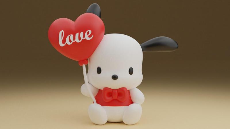 Pochacco sanrio valentine figure