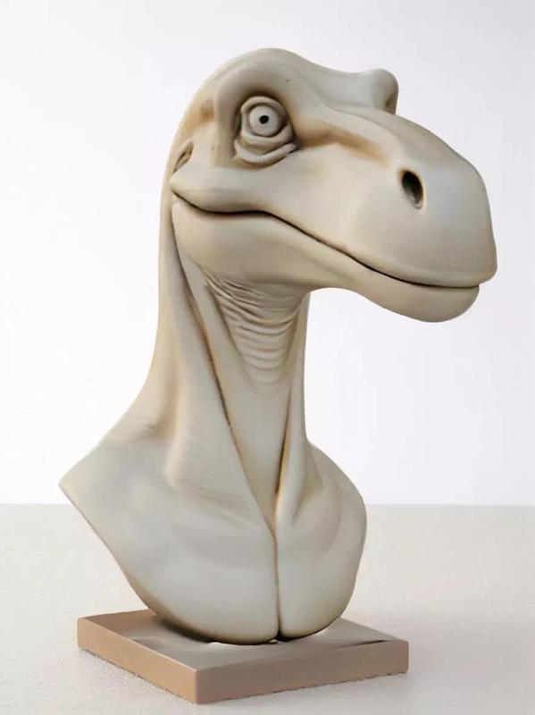 Edmontosaurus Head Bust 3D Model - STL Printable Dinosaur