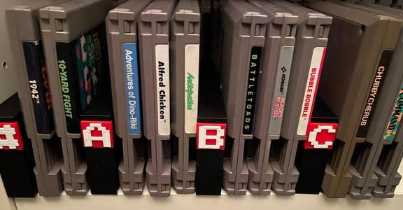 Nintendo NES Cartridge Alphabetical Dividers