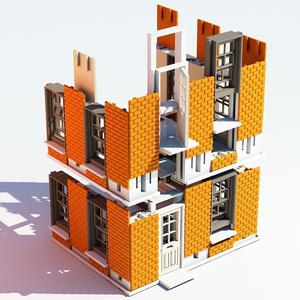 Detailed Town House 01