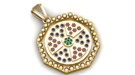 Royal Mandala Gem Pendant