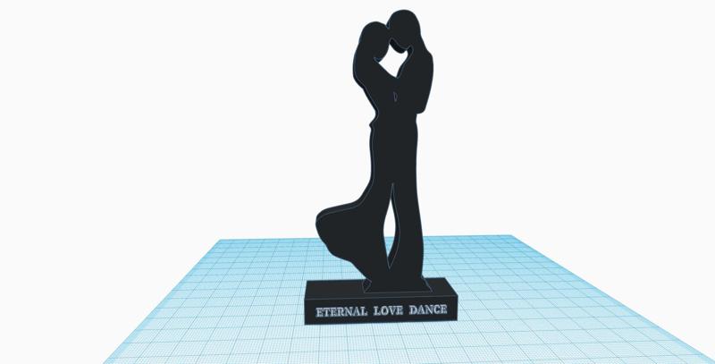Man Woman Dancing Sculpture, Love Statue, Forever Eternal Infinite Love Couple In Love, Couple Abstract Statue, wedding anniversary gift