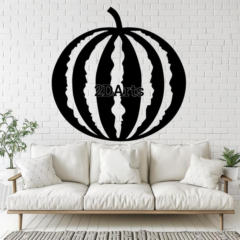 Watermelon 2D Wall Art/Window Art - Digital STL & SVG Files for 3D Printing and Laser Cutting