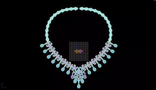 matrix8 necklace made of beads and crystals