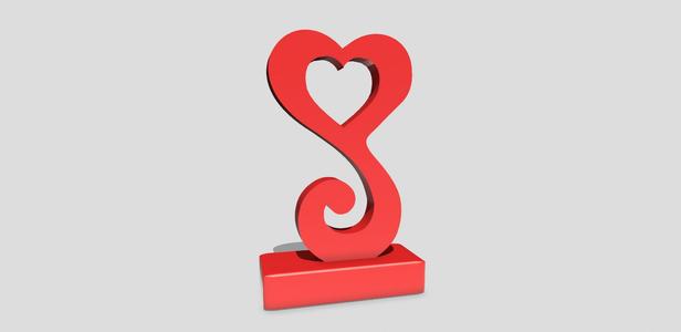 Open Heart Statuette Home Decor, "Tangled Love", Love Heart Sculpture Statue, Gift Home Decor Figurine,  Love gift, engagement gift, marriage, proposal, I love you Valentine's Day