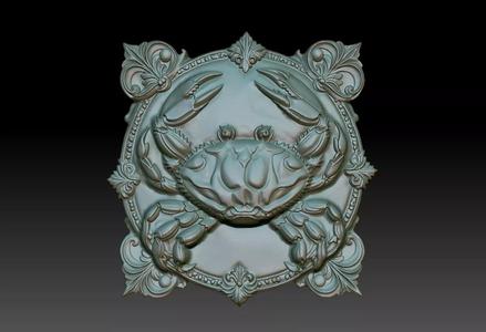 Cancer Zodiacl Bas Relief Pendant 230823