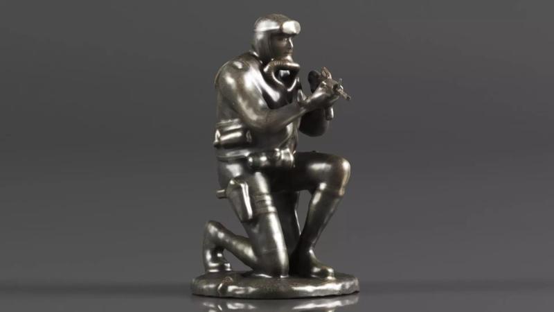Ebros Gift Battlefield Kneeling Navy Seal Diver Soldier
