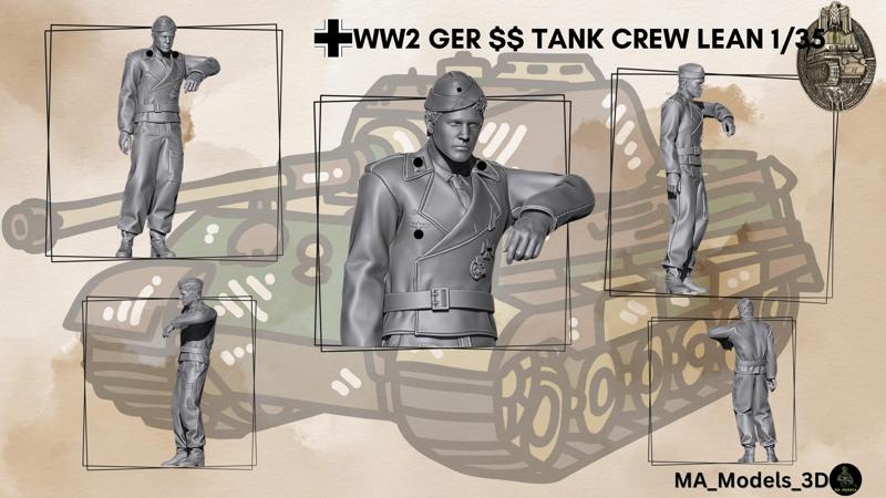 ww2 german tank crew lean1_35