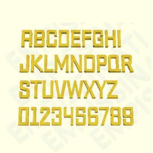 UNIFORM - 3D LETTERS, NUMBERS AND SYMBOLS