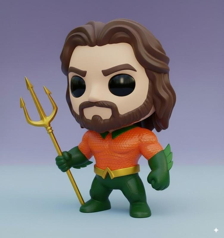 Aquaman Kawaii - 3D Collectible Figure