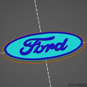 FORD LOGO EMBLEM BADGE WITH AND WITHOUT BASE